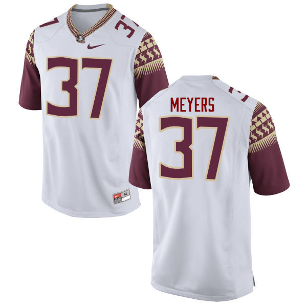 Men #37 Kyle Meyers Florida State Seminoles College Football Jerseys-White - Click Image to Close